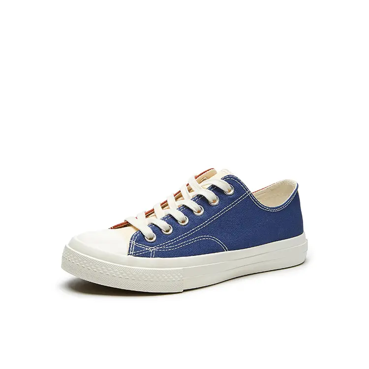 Cheap Fashion Casual Flat Sneaker Two-Color Stitching Unique Design Unisex Wholesale Canvas Shoes