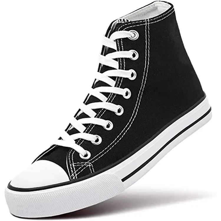 Canvas Sneakers Ups Rubber China High Top Lace Female OEM  ODM Service Top Grade Women Casual Walking Shoes